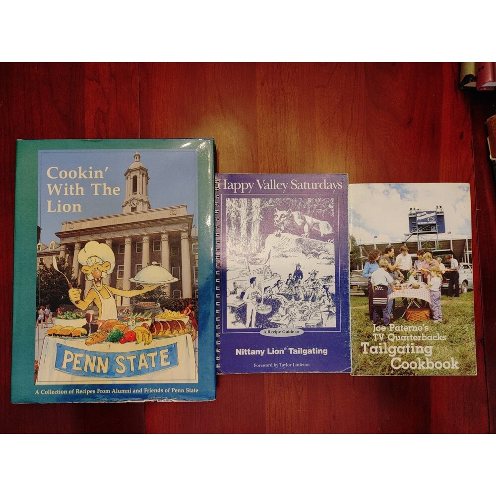 PENN STATE Alumnai VTG LIONS Cookbooks Tailgate Game Day Celebration BUNDLE